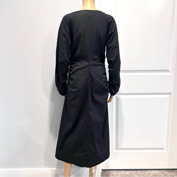 Who What Wear Women’s Tiffany Scoop-Neck Midi Long Sleeve Black Dress Medium - Picture 8 of 12